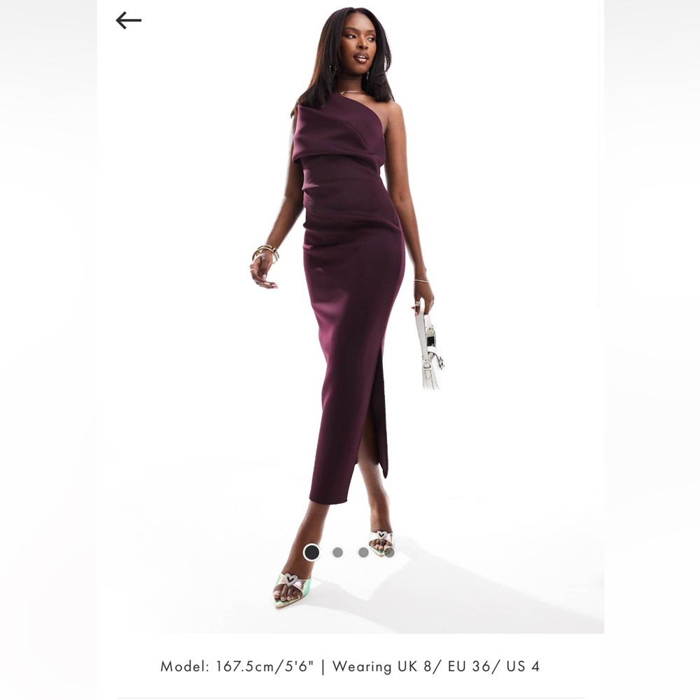 Elegant Plum Maxi Dress with Side Slit